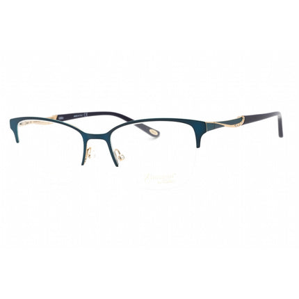 Emozioni Women's Eyeglasses - Blue Gold Cat Eye Metal Half Rim Frame | EM 4396 0KY2 00 ,