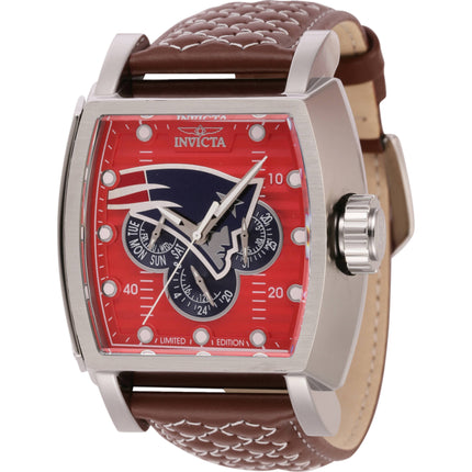 Invicta Men's Watch - NFL New England Patriots Quartz Brown Leather Strap | 45084 ,