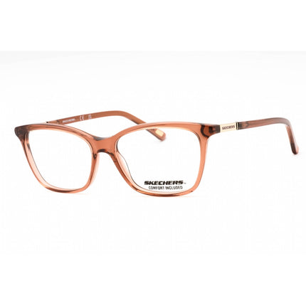 Skechers Women's Eyeglasses - Shiny Beige Acetate Cat Eye Full Rim Frame | SE2174 057 ,