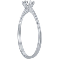 Classic Women's 4mm Solitaire CZ 6-prong Ring - W-2788 ,