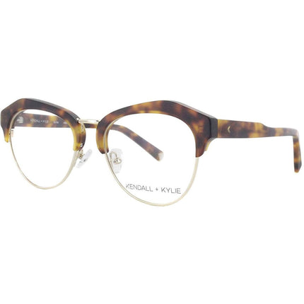 Kendall + Kylie Women's Eyeglasses - Dark Tortoise Geometric Frame | KKO108 OLIVIA 215 ,