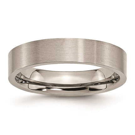 Titanium Flat 5mm Brushed Band | TB8 ,