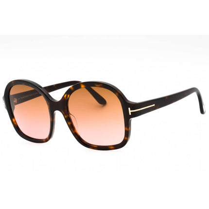 Tom Ford Women's Sunglasses - Dark Havana Oval Full Rim Frame Brown Lens | FT1034 52F ,