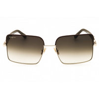 Salvatore Ferragamo Women's Sunglasses - Gold/Brown Metal Square Frame | SF302SL 704 ,