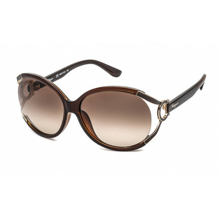 Salvatore Ferragamo Women's Sunglasses - Dark Brown Oversized Frame | SF600S 220 ,