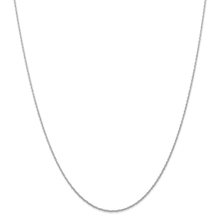 10k White Gold Carded Rhodium-plated 0.70mm Rope Chain | 10K7RW ,