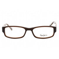 Pepe Jeans Women's Eyeglasses - Brown Plastic Rectangular Full Rim Frame | PJ3067 C2 ,