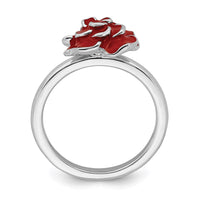 Sterling Silver Stackable Expressions Rose Ring | QSK932 ,