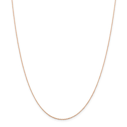 14k Rose Gold .5 mm Cable Rope Chain | PEN324 ,
