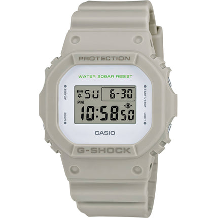 Casio Men's Watch - G-Shock Multi-Alarm Grey Resin Strap Digital Dial | DW5600M-8 ,
