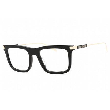 Gucci Men's Eyeglasses - Black/Gold Square Full Rim Plastic Frame | GG1438O 001 ,
