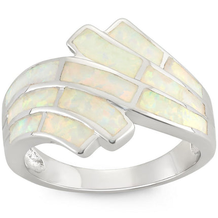 Opalata Women's Sterling Silver White Opal Ring - W-9959 ,