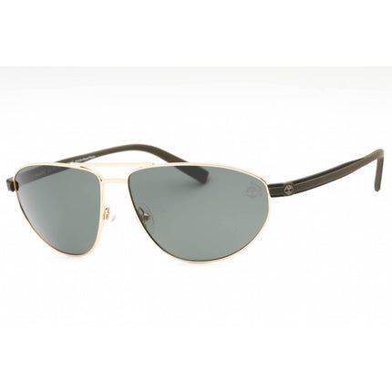 Timberland Men's Sunglasses - Gold Aviator Frame Green Polarized Lens | TB9324 32R ,