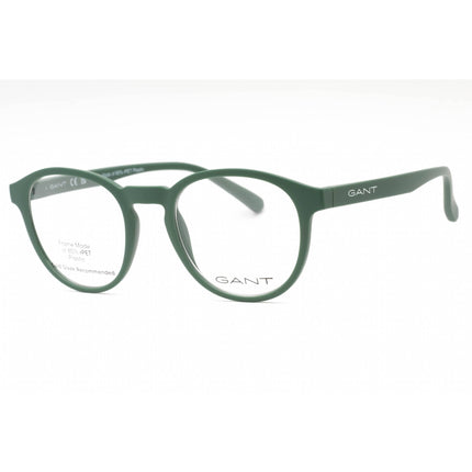 Gant Men's Eyeglasses - Matte Dark Green Plastic Round Full Rim Frame | GA3301 097 ,