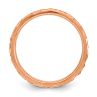 Sterling Silver Stackable Expressions Pink-plated Ring | QSK260 ,