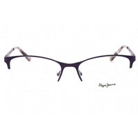 Pepe Jeans Women's Eyeglasses - Purple Metal Cat Eye Frame Clear Demo Lens | PJ1385 C3 ,