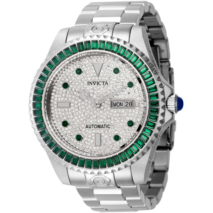 Invicta Men's Watch - Pro Diver Automatic Silver Tone and Pave Dial Bracelet | 33056 ,