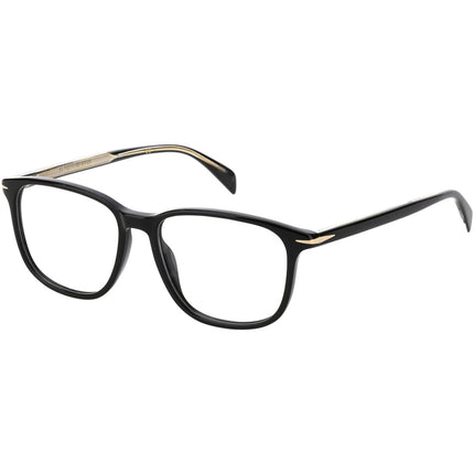 David Beckham Men's Eyeglasses - Black Plastic Full Rim Rectangular | DB-1017 0807 ,