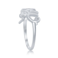 Sterling Silver XOXO Ring - W-9785 ,
