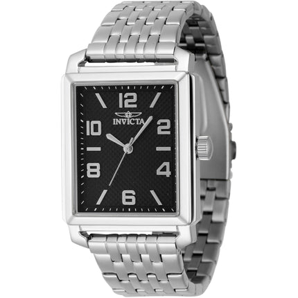 Invicta Men's Watch - Vintage Quartz Black Dial Stainless Steel Bracelet | 46659 ,