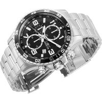 Invicta Men's Watch - Specialty Chronograph Black Dial Silver Steel Bracelet | 37146 ,