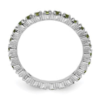 Sterling Silver Stackable Expressions Peridot Ring | QSK357 ,