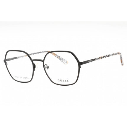 Guess Women's Eyeglasses - Matte Black Metal Geometric Full Rim Frame | GU2912 002 ,