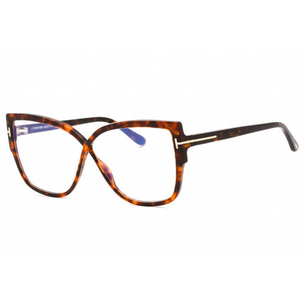 Tom Ford Women's Eyeglasses - Dark Havana Butterfly Full Rim Frame | FT5828-B 052 ,