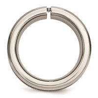 Titanium Black IP-plated Cable and Diamonds Polished/Brushed Band | TB266AA ,