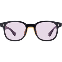 Garrett Leight Women's Sunglasses - Black Oval Frame Plum Lens | MICHELL & NESS BK/PLU ,