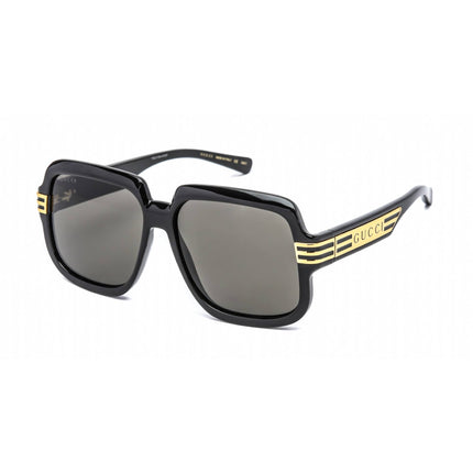 Gucci Men's Sunglasses - Black Plastic Square Full Rim Frame Grey Lens | GG0979S 001 ,