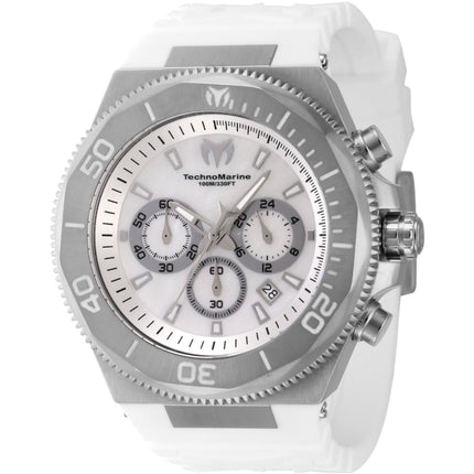 Technomarine Men's Watch - Manta Ocean Silver and White Mop Dial Strap | TM-222076 ,