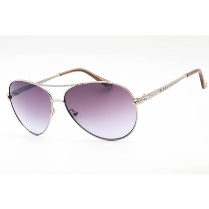 Guess Women's Sunglasses - Shiny Silver With Crystal Stones Metal Frame | GU7470-S 10Z ,