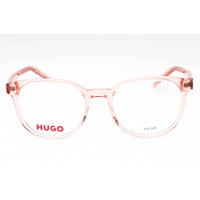 Hugo Women's Eyeglasses - Peach Square Shape Frame Clear Demo Lens | HG 1303 0733 00 ,