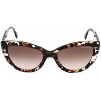 Tom Ford Women's Sunglasses - Shiny Black Plastic Cat Eye Shape Frame | FT0762 55F ,