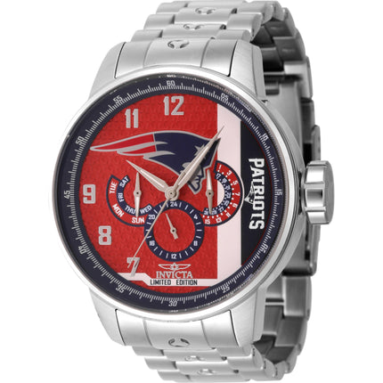 Invicta Men's Watch - NFL New England Patriots Quartz Silver Steel Bracelet | 45131 ,