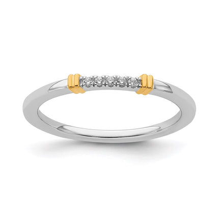 14k Two-Tone Stackable Expressions Diamond Ring | SK2093 ,