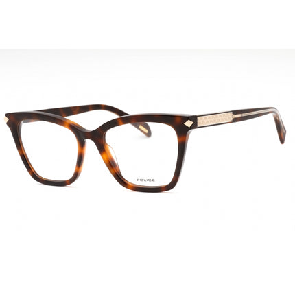 Police Women's Eyeglasses - Tortoise Plastic Cat Eye Full Rim Frame | VPLF29 09AJ ,