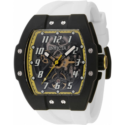 Invicta Men's Watch - Invicta Racing Automatic Skeleton Dial White Strap | 46639 ,