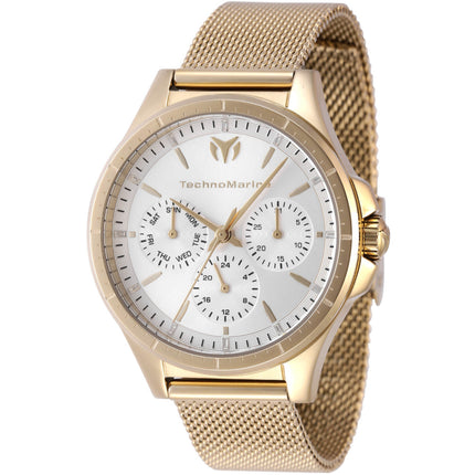 Technomarine Women's Watch - MoonSun Day-Date Yellow Gold Mesh Bracelet | TM-822051 ,