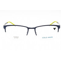 Cole Haan Men's Eyeglasses - Navy Metal Half Rim Rectangular Shape Frame | CH4014 414 ,