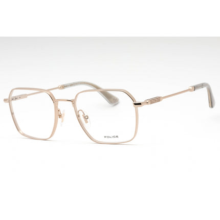 Police Unisex Eyeglasses - Rose Gold Metal Geometric Full Rim Frame | VPLF87 08FE ,