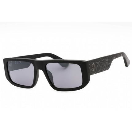 Police Men's Sunglasses - Matte Black Acetate Rectangular Full Rim | SPLL13M 703X ,