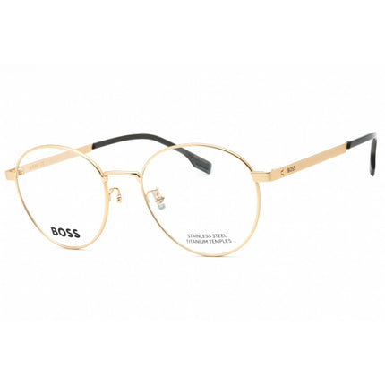 Hugo Boss Men's Eyeglasses - Matte Gold Metal Round Full Rim | BOSS 1475/F 0AOZ 00 ,