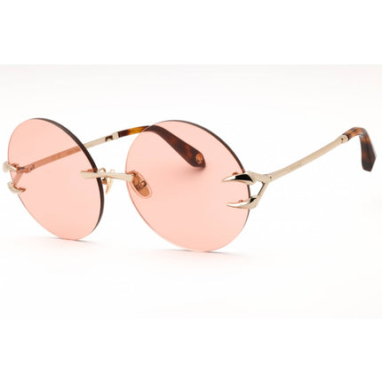 Roberto Cavalli Women's Sunglasses - Light Gold Metal Round Full Rim | SRC006 594F ,