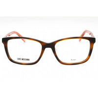 Moschino Love Women's Eyeglasses - Havana Acetate Rectangular Full Rim | MOL566 05L ,