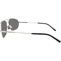 Saint Laurent Men's Sunglasses - Silver Metal Oval Shape Frame Grey Lens | SL561 002 ,