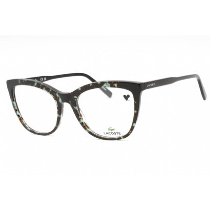 Lacoste Women's Eyeglasses - Havana/Azure Plastic Cat Eye Full Rim Frame | L2884 215 ,