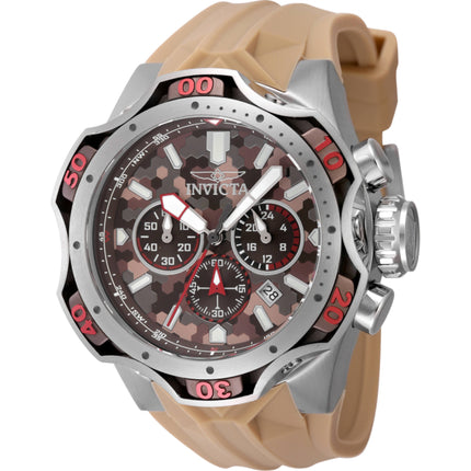 Invicta Men's Watch - Venom Chronograph Tan and Brown Dial Silicone Strap | 47761 ,