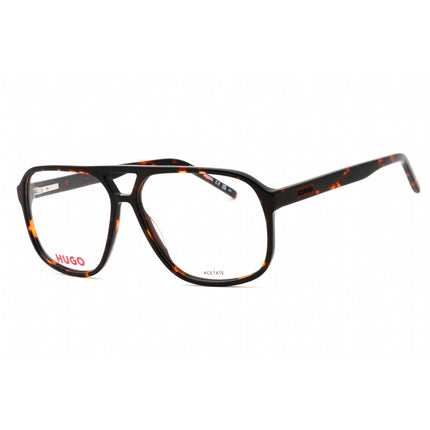 Hugo Men's Eyeglasses - Havana Plastic Pilot Full Rim Frame | HG 1200 0086 00 ,